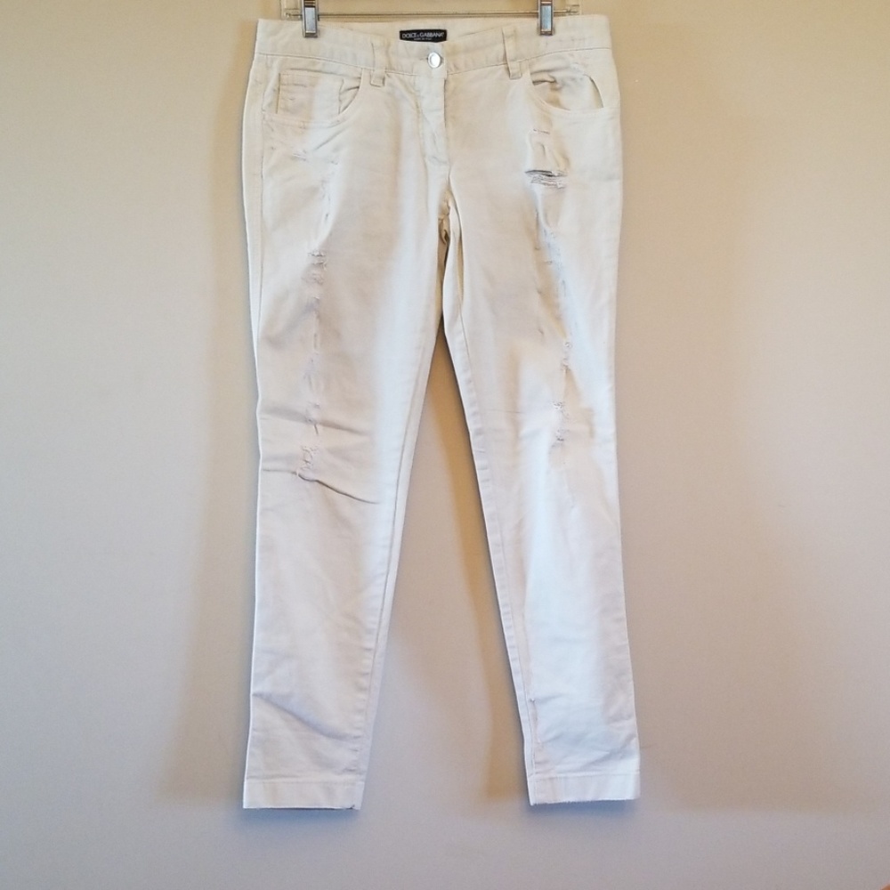 Dolce & Gabbana distressed white Jeans size 44/8
